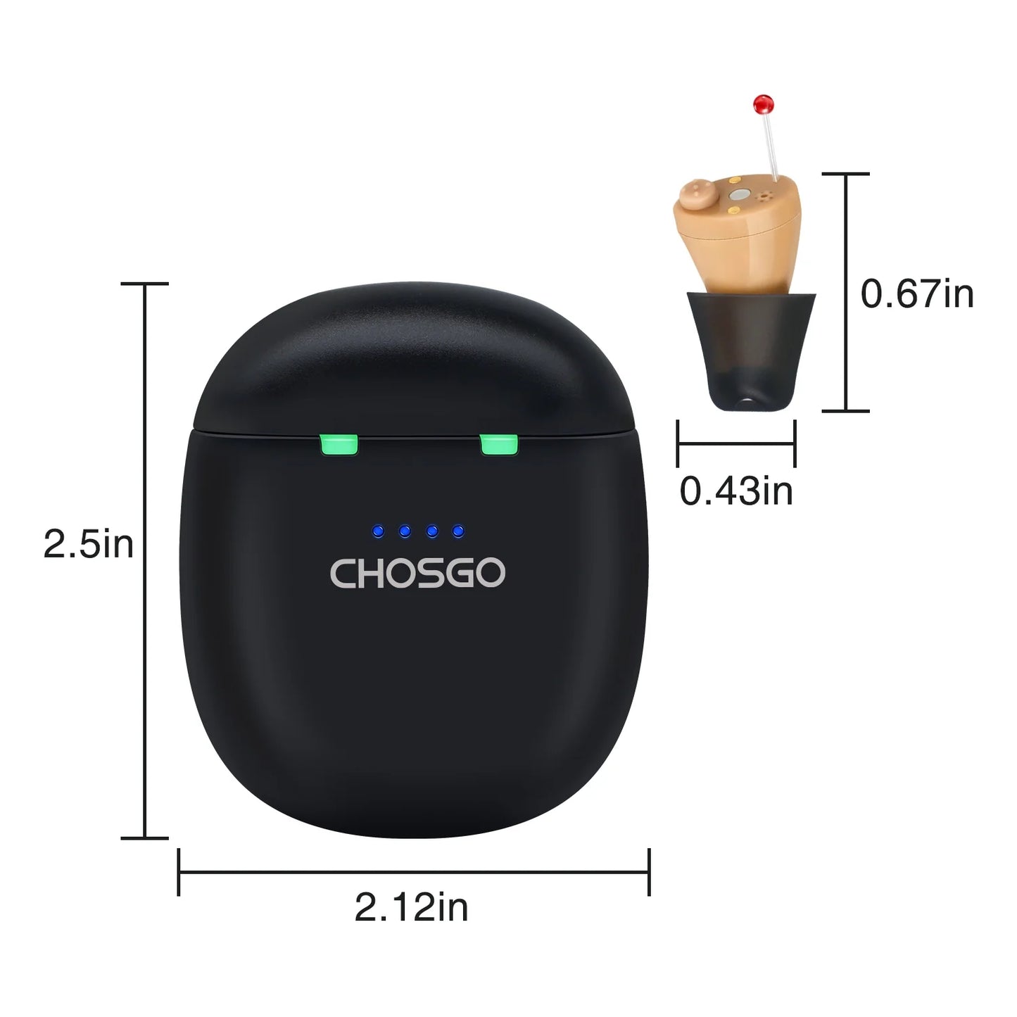 Black Bluetooth Hearing Aids Smart - AUDILIFE