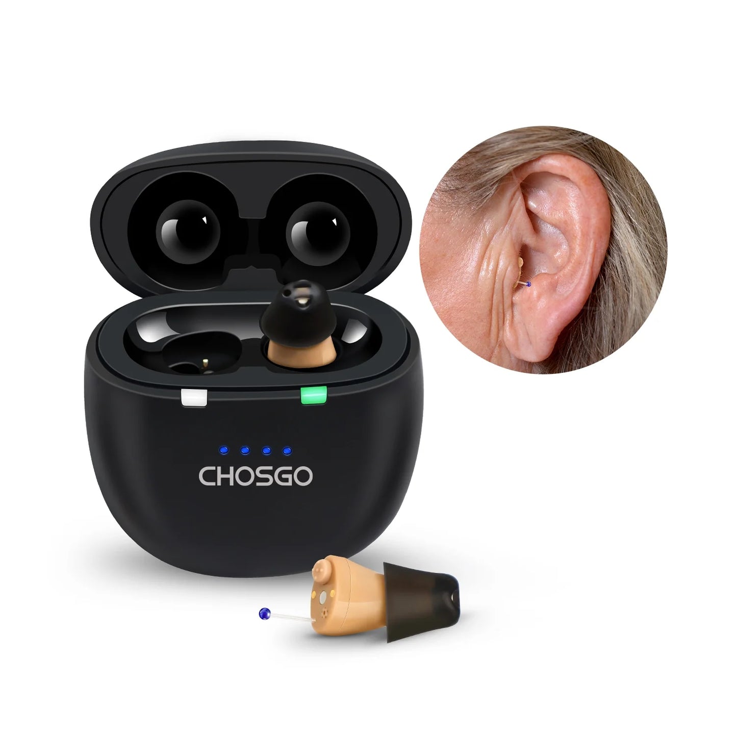 Black Bluetooth Hearing Aids Smart - AUDILIFE