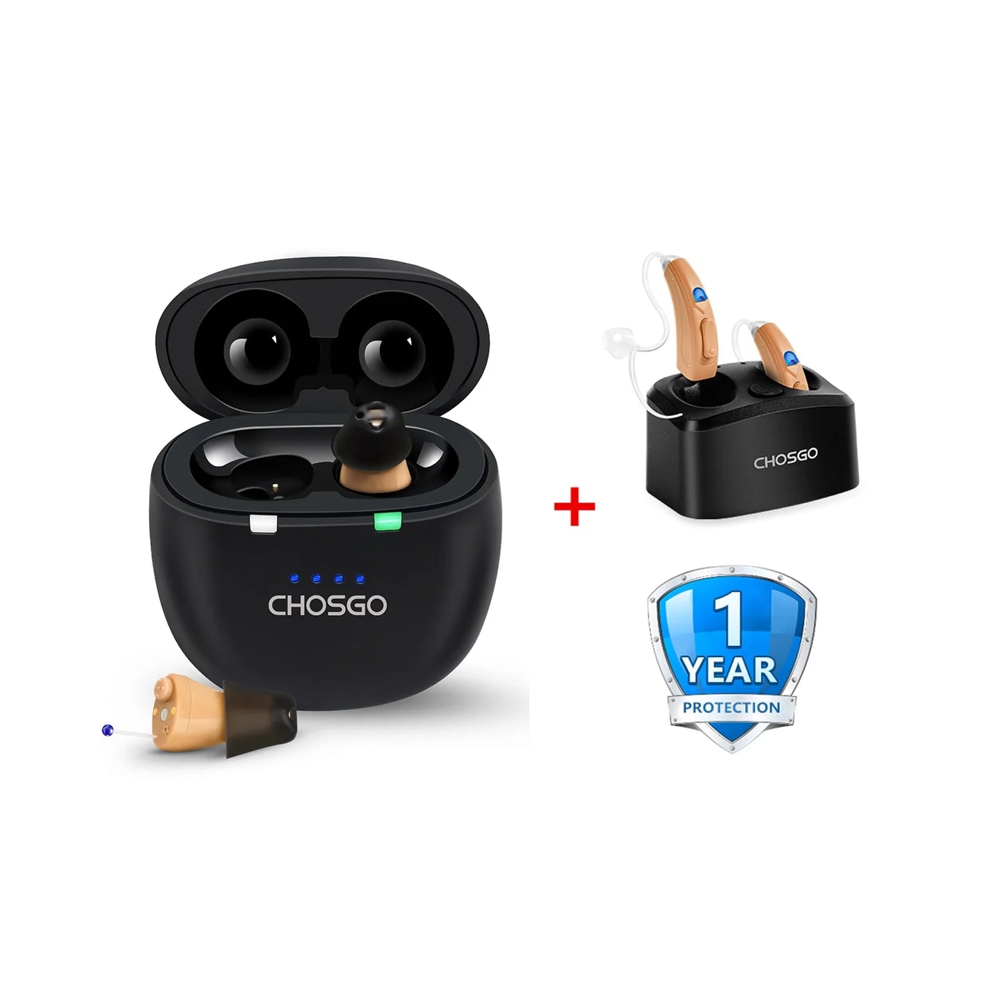 Advanced Bluetooth Hearing Aids SmartU Black - AUDILIFE